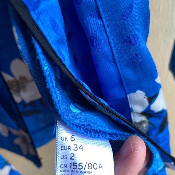 Topshop Floral Belted Pyjama Blouse - Picture 4 of 5